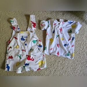 90s nostalgic vintage overalls and tee - READ DESCRIPTIO